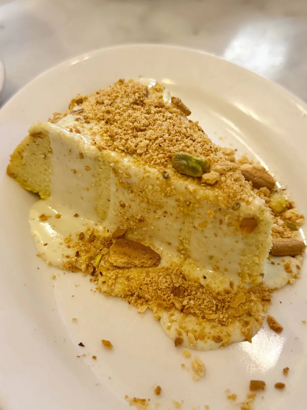 Cheesecake de xocolata blanca i festucs